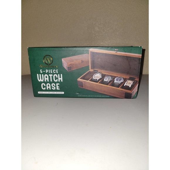 Woodburry 5 Piece Men's Watch Case - Picture 1 of 8